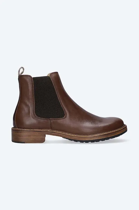Astorflex leather chelsea boots WILFLEX 710 men's brown color