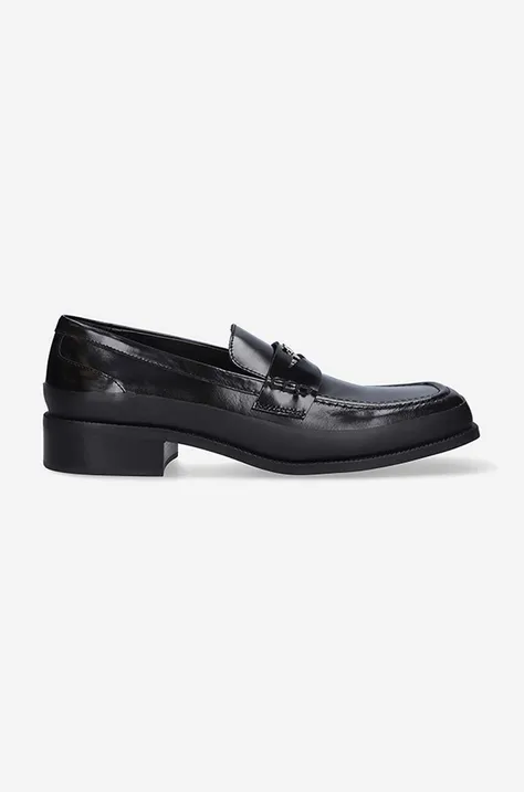 MISBHV mocasini de piele The Brutalist bărbați, culoarea negru 3021BM203-BLACK