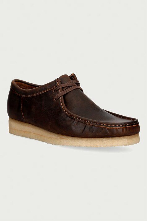 Clarks Originals Mokasyny skórzane Wallabee kolor brązowy 26156605