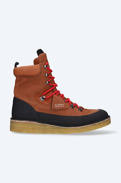 Шкіряні черевики Clarks DesertCoalHike чоловічі колір коричневий 26163061-BROWN