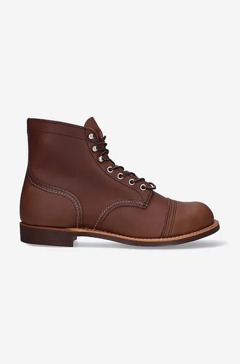 Шкіряні черевики Red Wing чоловічі колір коричневий 8111.Iron-Brown