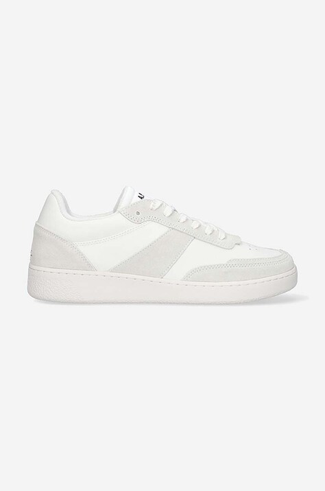 Kožené tenisky A.P.C. Plain PUAAW-M56112 WHITE bílá barva