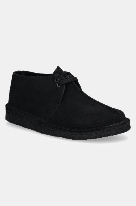 Clarks Originals suede shoes men's black color