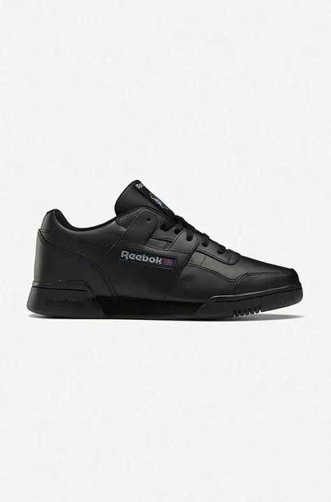 Reebok Classic leather sneakers Workout Plus black color