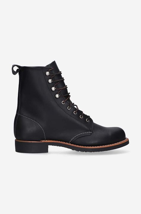 Red Wing ghete de piele culoarea negru 3361