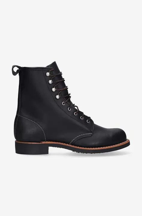 Red Wing leather shoes men's black color