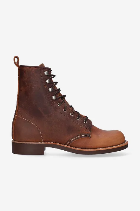 Red Wing leather shoes men's brown color