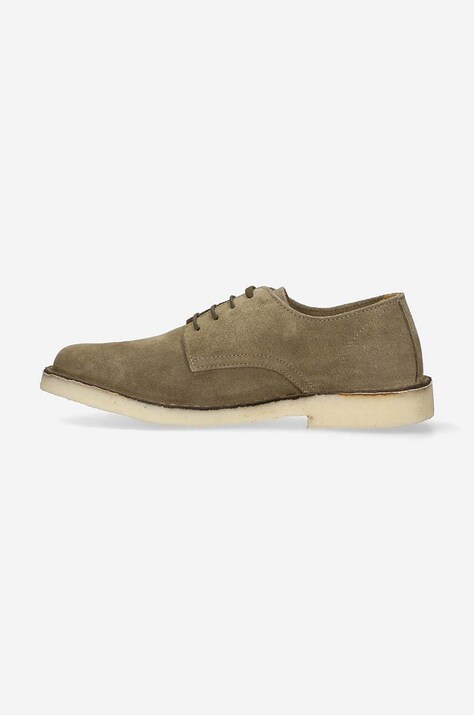 Astorflex pantofi de piele întoarsă Derby Uomo bărbați, culoarea verde COASTFLEX.001-STONE