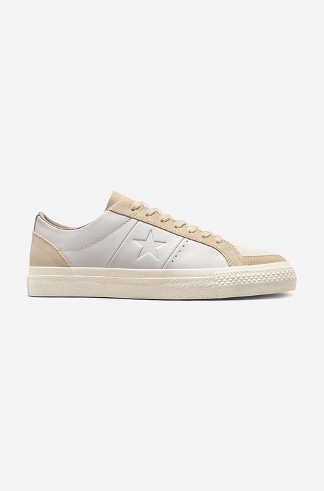 Кожаные кроссовки Converse One Star Pro цвет бежевый A04242C-CREAM
