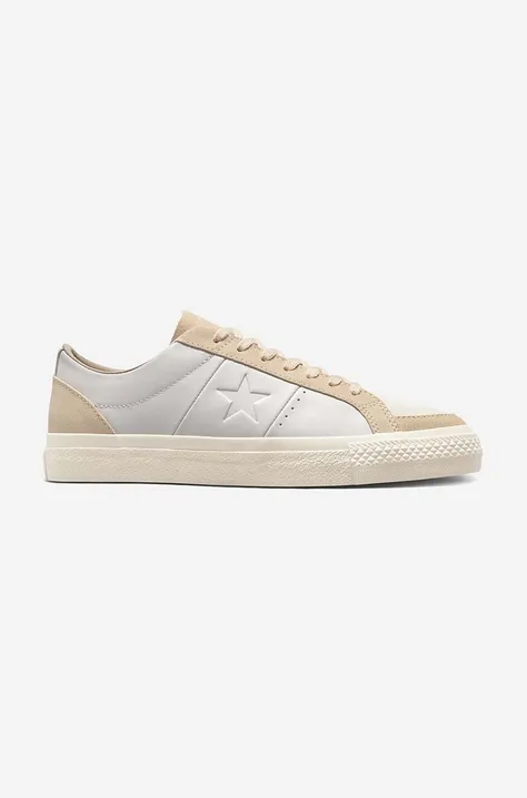 Converse leather sneakers One Star Pro beige color