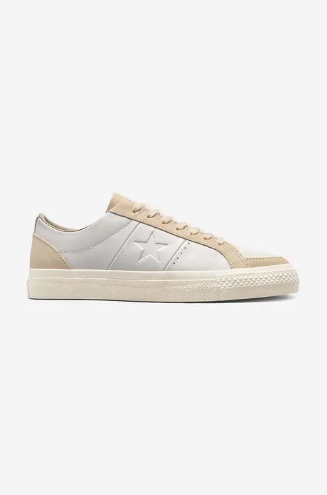 Kožené tenisky Converse One Star Pro A04242C-CREAM, béžová farba