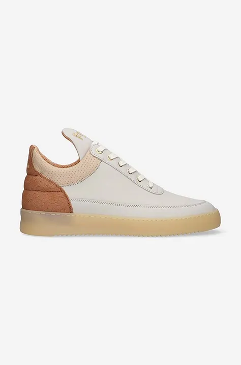 Filling Pieces leather sneakers Low Top Ripple Ceres beige color 30427261990