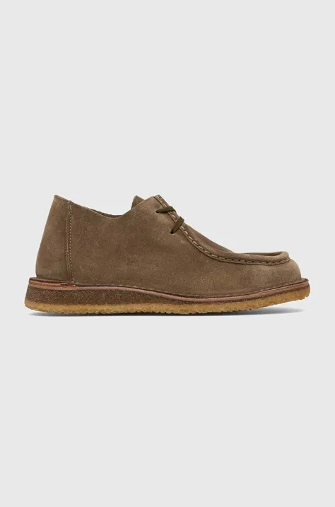 Astorflex suede shoes men's green color