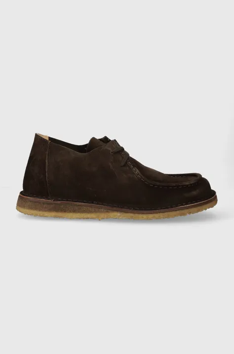 Замшеві туфлі Astorflex чоловічі колір коричневий