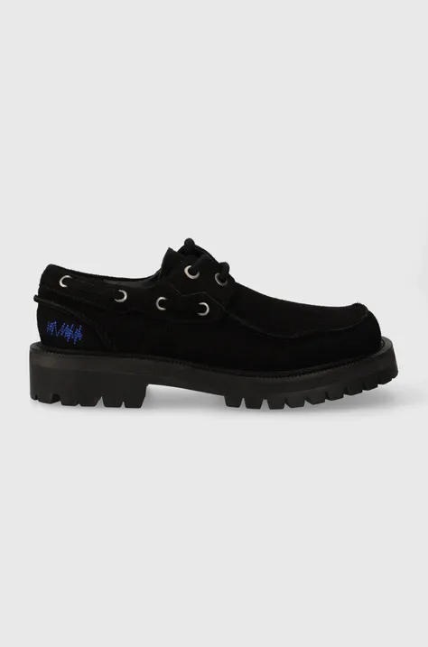 Ader Error suede shoes men's black color