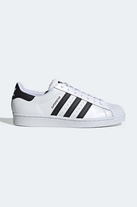 Δερμάτινα αθλητικά παπούτσια adidas Originals Superstar χρώμα: άσπρο