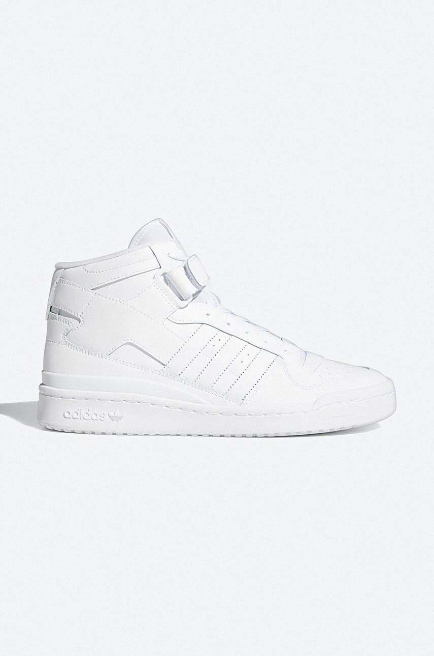 Kožené tenisky adidas Originals Forum Mid FY4975-white, biela farba, FY4975