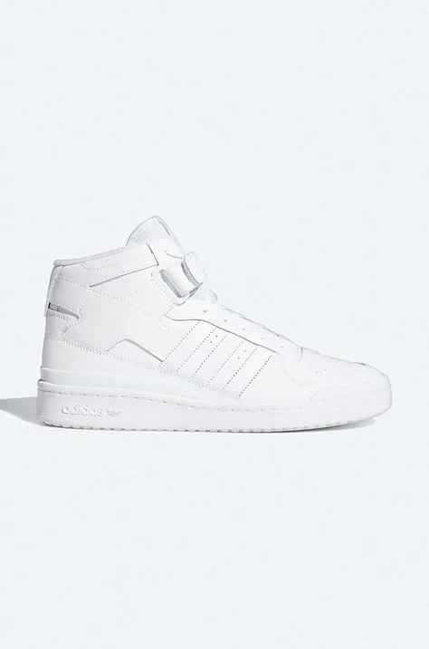 adidas Originals leather sneakers Forum Mid white color
