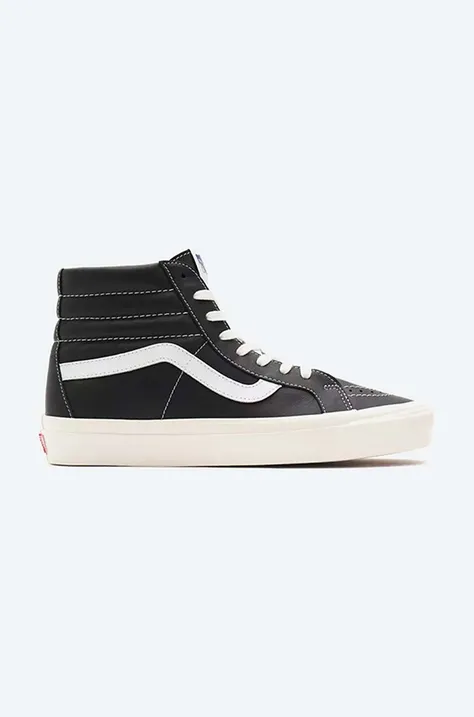 Δερμάτινα ελαφριά παπούτσια Vans Sk8-Hi 38 Dx χρώμα: μαύρο