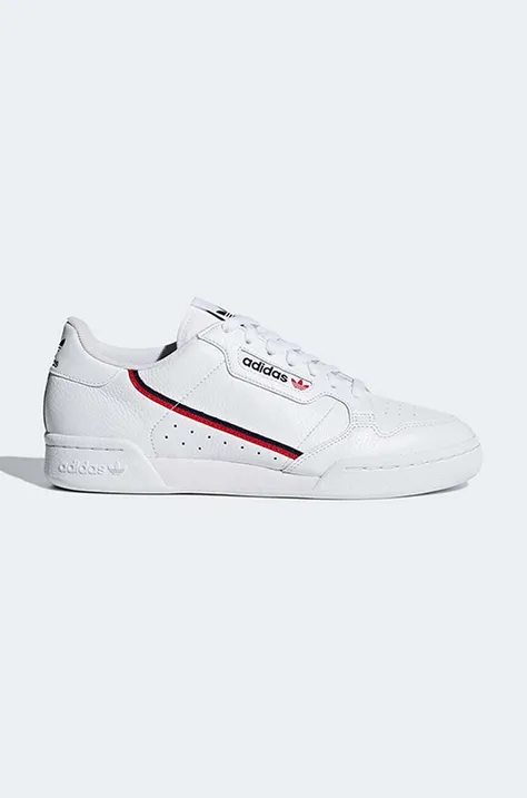Kožené sneakers boty adidas Originals Continental 80 bílá barva, G27706-white
