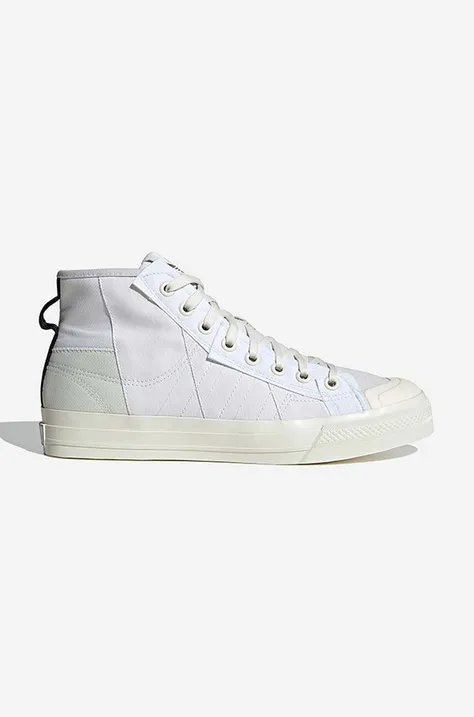 Πάνινα παπούτσια adidas Originals Nizza Hi by Parley χρώμα: άσπρο