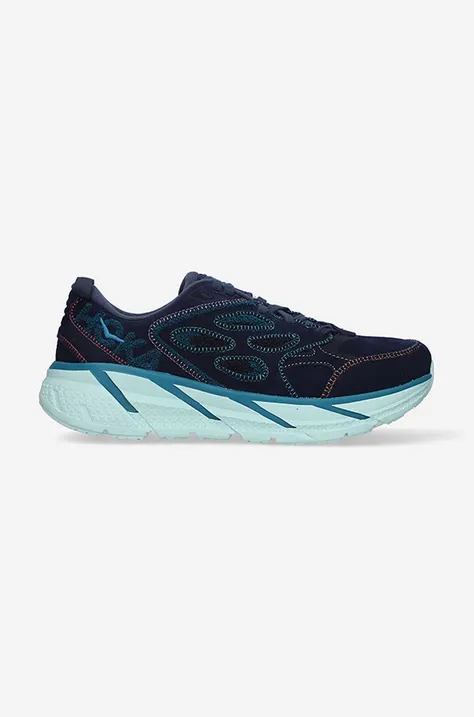 Hoka shoes Clifton L Embroidery navy blue color