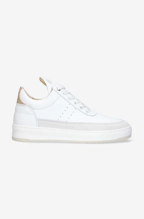 Filling Pieces sneakersy skórzane Low Top Bianco kolor biały 10127799988