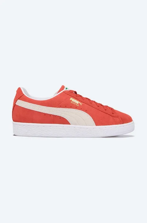 Semišové sneakers boty Puma Classic XXI červená barva, 374915.02-red