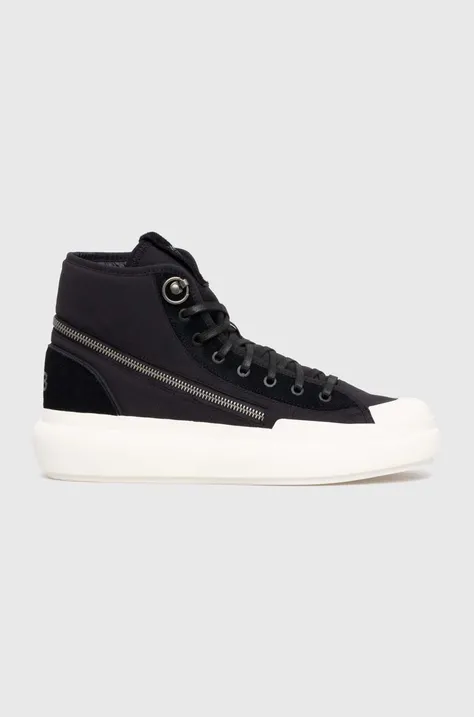 Πάνινα παπούτσια adidas Originals Y-3 Ajatu Court Hig χρώμα: μαύρο