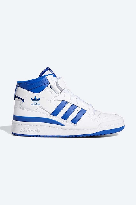 adidas Originals sneakers din piele Forum Mid J culoarea alb, FZ2085 FZ2085-white