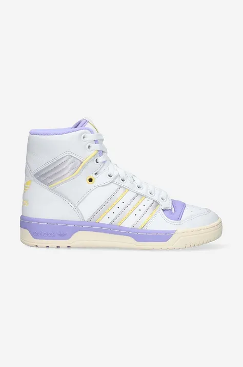 Kožne tenisice adidas Originals Rivalry Hi W HQ4428 boja: bijela, HQ4428-white