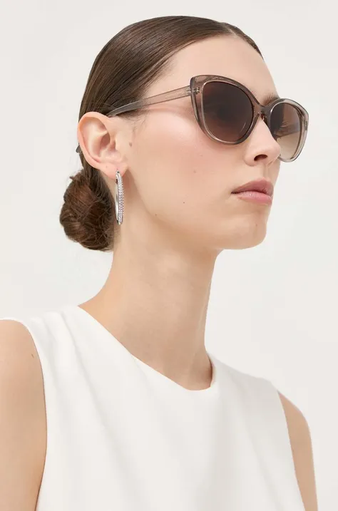 Солнцезащитные очки Armani Exchange 0AX4111S женские цвет коричневый