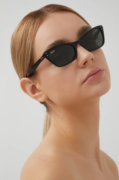 Ray-Ban okulary przeciwsłoneczne LADY BURBANK damskie kolor czarny 0RB2299