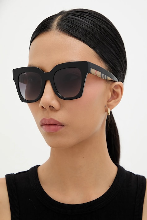 Burberry ochelari de soare femei, culoarea negru