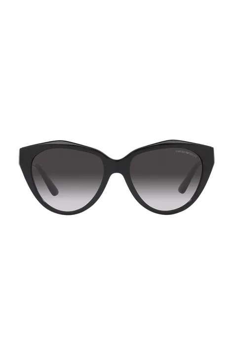 Сонцезахисні окуляри Emporio Armani жіночі колір чорний