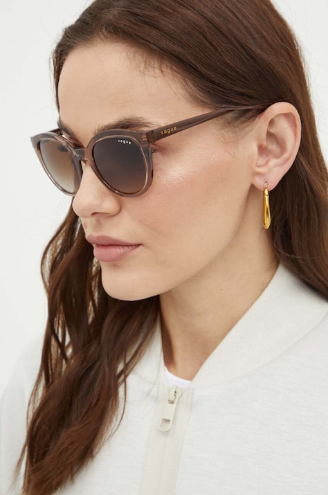 Slnečné okuliare VOGUE dámske, fialová farba