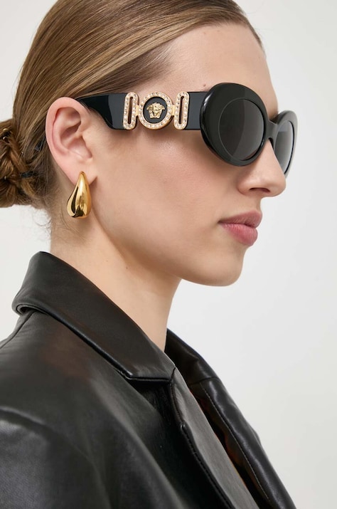 Versace okulary przeciwsłoneczne damskie kolor czarny 0VE4426BU
