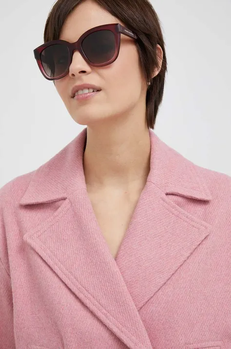 Tommy Hilfiger okulary przeciwsłoneczne damskie kolor bordowy