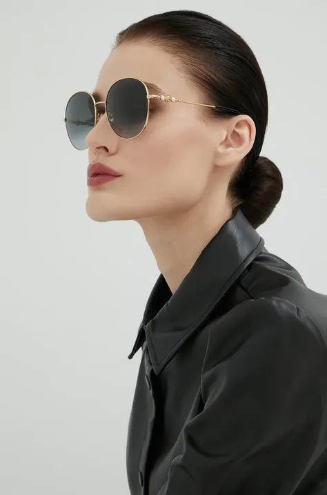 Сонцезахисні окуляри Jimmy Choo жіночі колір чорний