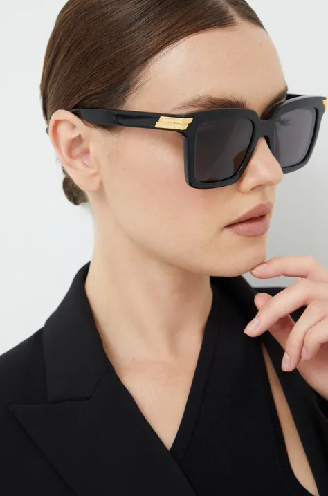 Сонцезахисні окуляри Bottega Veneta жіночі колір чорний