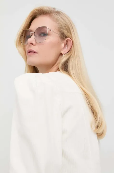 MCQ okulary przeciwsłoneczne damskie kolor srebrny