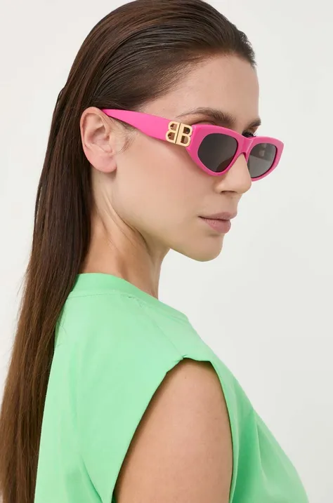 Sunčane naočale Balenciaga za žene, boja: ružičasta