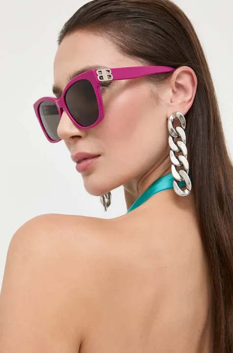 Солнцезащитные очки Balenciaga женские цвет розовый