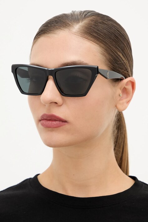 Saint Laurent ochelari de soare culoarea negru, SL M103