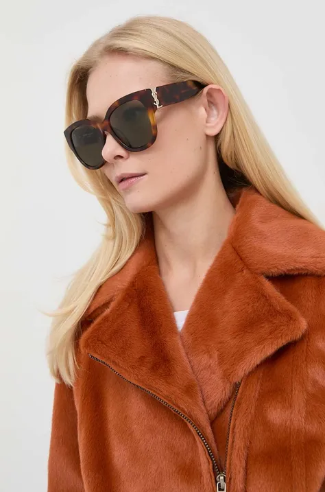 Sončna očala Saint Laurent ženska, rjava barva