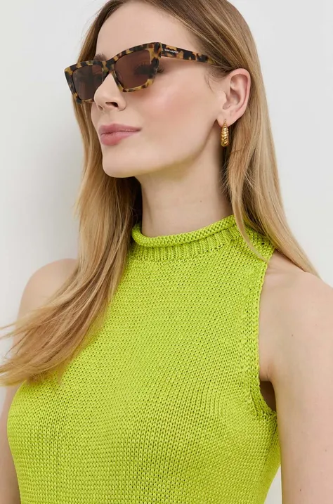 Saint Laurent okulary przeciwsłoneczne damskie kolor żółty