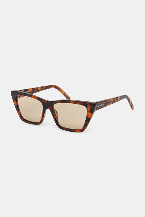 Saint Laurent okulary przeciwsłoneczne damskie kolor brązowy