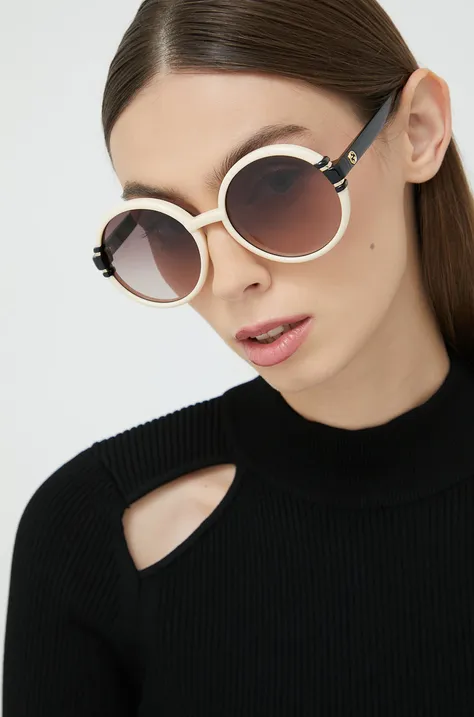 Sončna očala Gucci ženski, bela barva