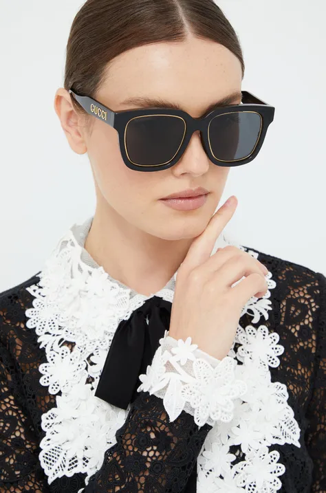Sluneční brýle Gucci dámské, černá barva