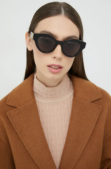 Sončna očala Gucci ženski, črna barva